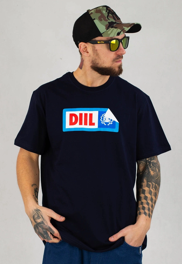 T-shirt Diil Sticker granatowy