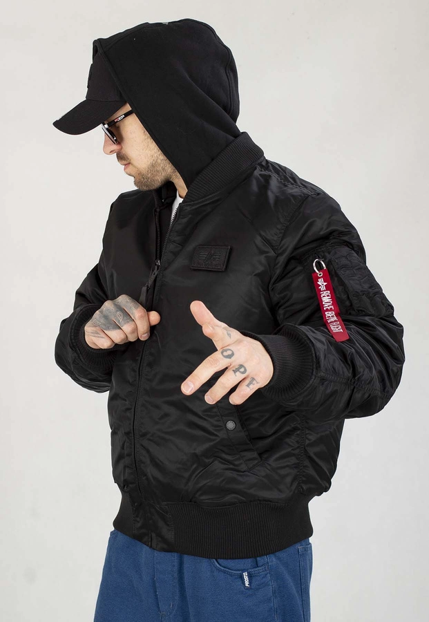 Kurtka Alpha Industries Zimowa MA-1 ZH Back Print 128113 czarno kolorowa