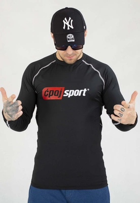 Longsleeve Stoprocent Rashguard Ćpaj Sport Logo czarny