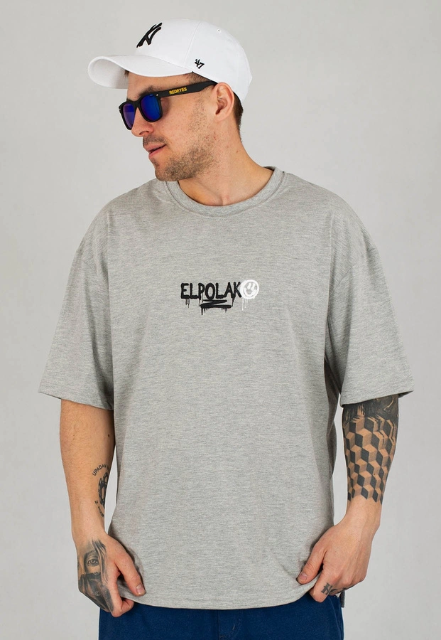 T-shirt El Polako Baggy Spray szary