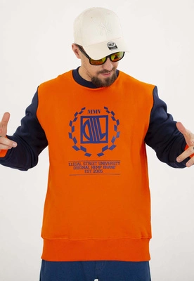 Bluza Diil Bez Kaptura Laur Double pomarańczowo granatowa