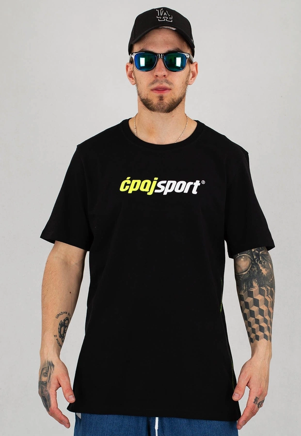 T-shirt Stoprocent Regular Ćpaj Sport czarny