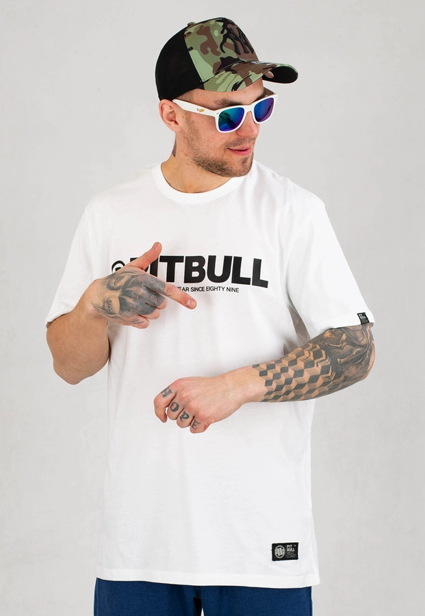 T-shirt Pit Bull R biały