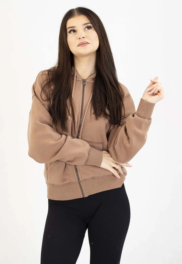 Bluza Pit Bull Z Kapturem ZIP Skull Surf chocolate mousse