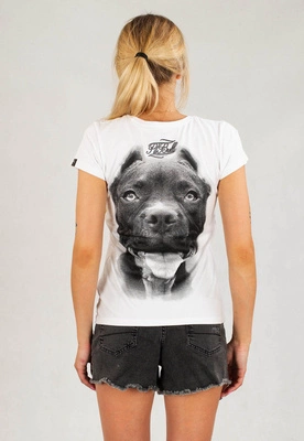 T-Shirt Pit Bull IR biały