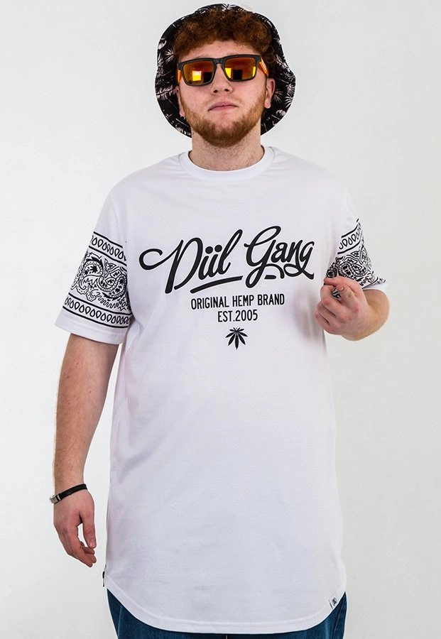 T-shirt Diil Bandana DG Long biało czarny