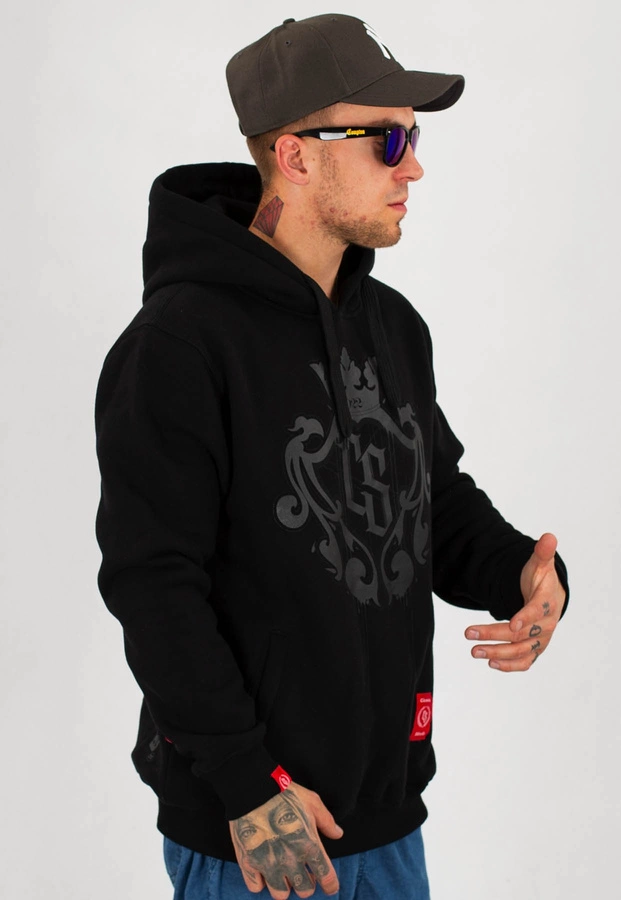 Bluza Ciemna Strefa Z Kapturem Duży Herb czarna