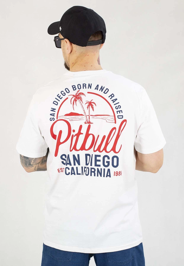 T-shirt Pit Bull San Diego Born 170 white