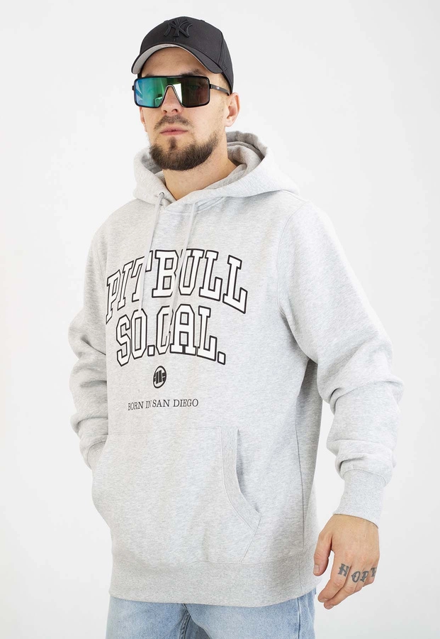 Bluza Pit Bull Z Kapturem So Cal grey melange