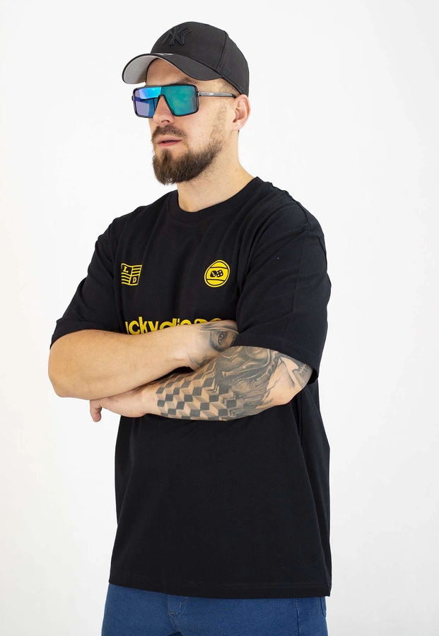 T-shirt Lucky Dice Baggy Lucky Dice Represent czarno żółty