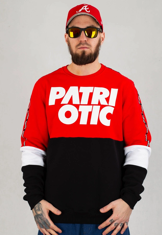 Bluza Patriotic Crewneck Cls Line biało czarno czerwona