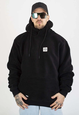 Kurtka Mass Z Kapturem Zimowa Patch Teddy czarna