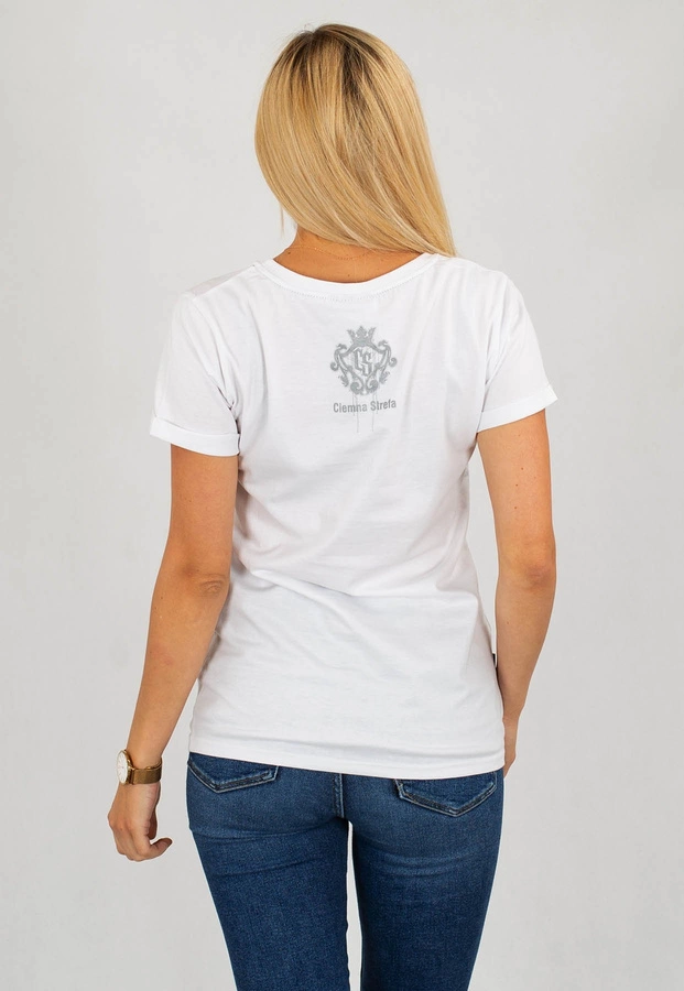 T-shirt Ciemna Strefa New Duży Herb biały