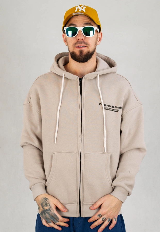 Bluza I8 Z Kapturem ZIP Originals beżowa