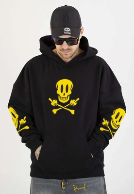 Bluza Stoprocent Z Kapturem Czacha Żółta czarna