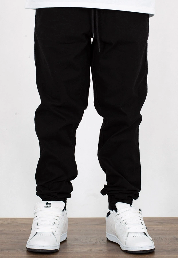 Spodnie El Polako Joggery Slim Z Gumą Strecz Little Classic czarne
