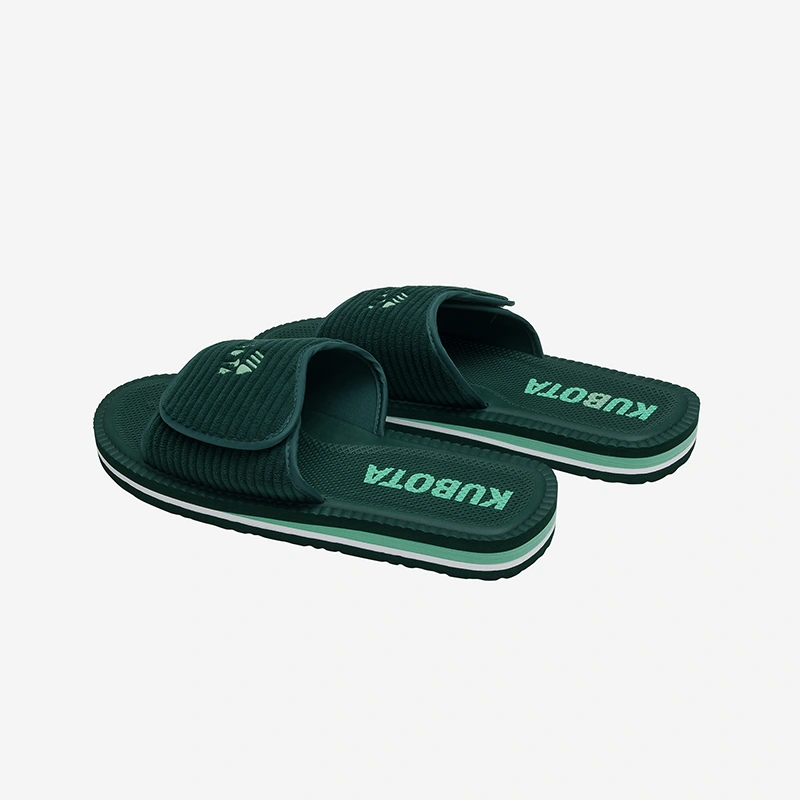 Klapki Kubota Sztruks K0000-100-013-20-1 ciemno zielone