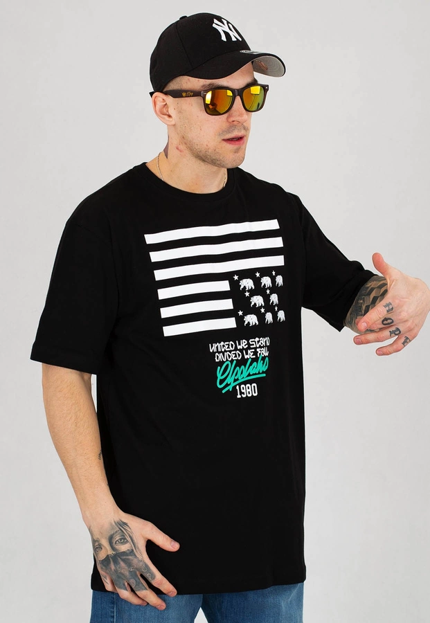 T-shirt El Polako Flaga czarny + Płyta Gratis