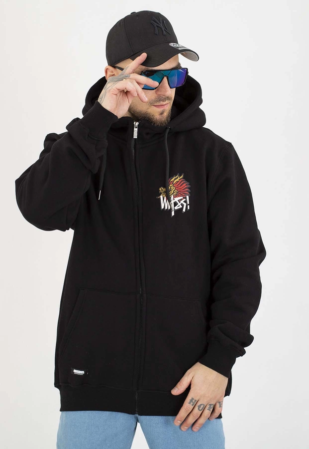 Bluza Mass Z Kapturem ZIP Dragon czarna