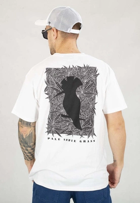 T-shirt Dudek P56 Dudek Logo Trawka biały