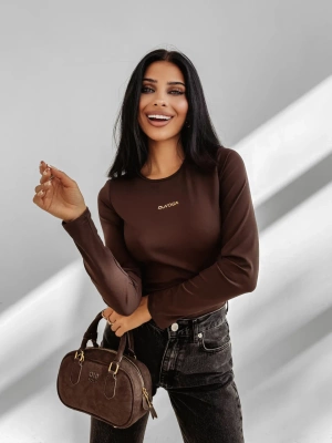 Longsleeve Olavoga Simbi brązowy