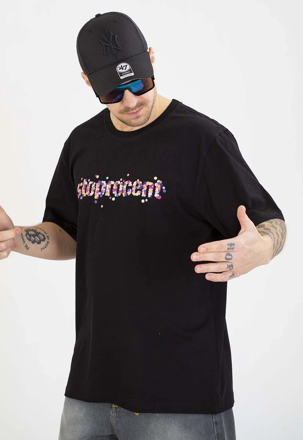 T-shirt Stoprocent Buttons czarny