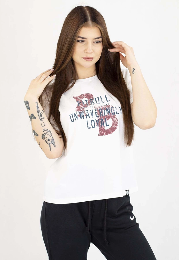 T-Shirt Pit Bull Oversize Loyal 170 white