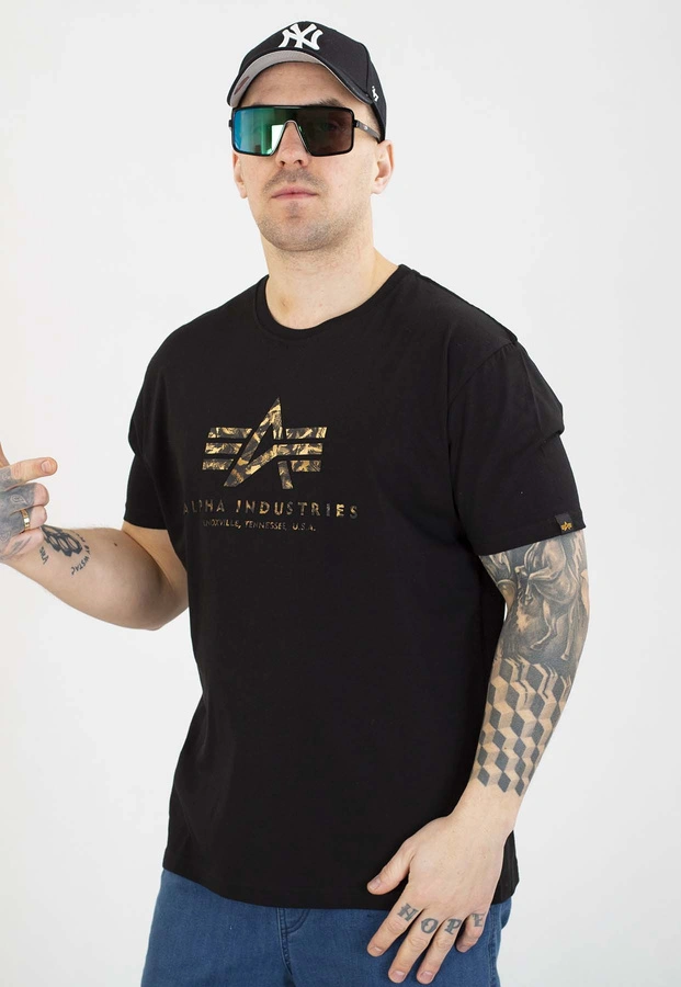 T-shirt Alpha Industries Basic Effect Print 100501Ep czarny
