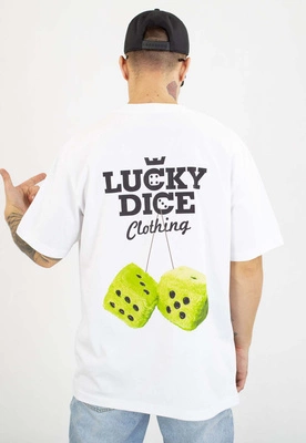 T-shirt Lucky Dice Baggy Truck biały
