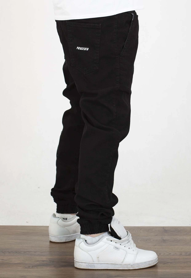 Spodnie Chada Jeans Joggery Haft czarne