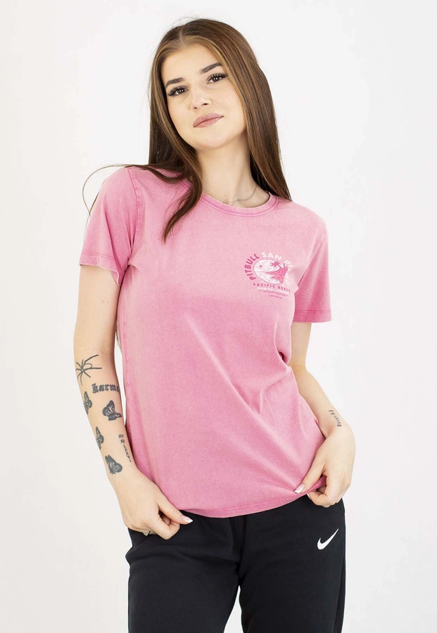 T-Shirt Pit Bull Planet Surf 190 washed pink