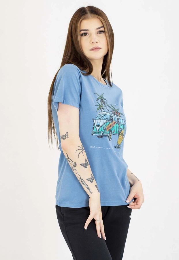T-Shirt Pit Bull Beachbreak 190 washed blue