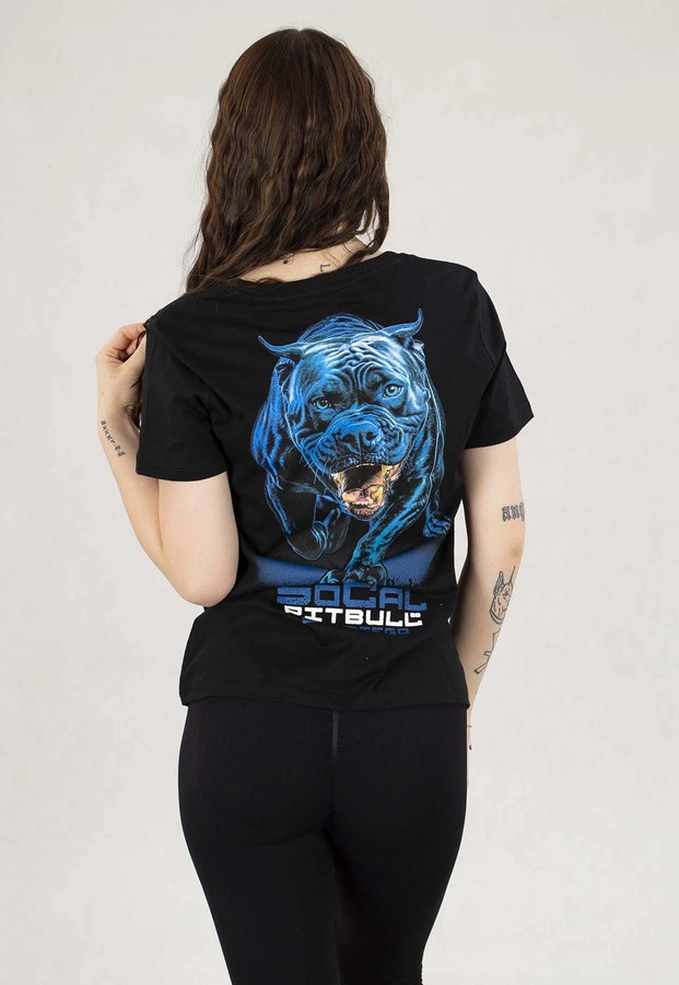 T-Shirt Pit Bull In Blue czarny