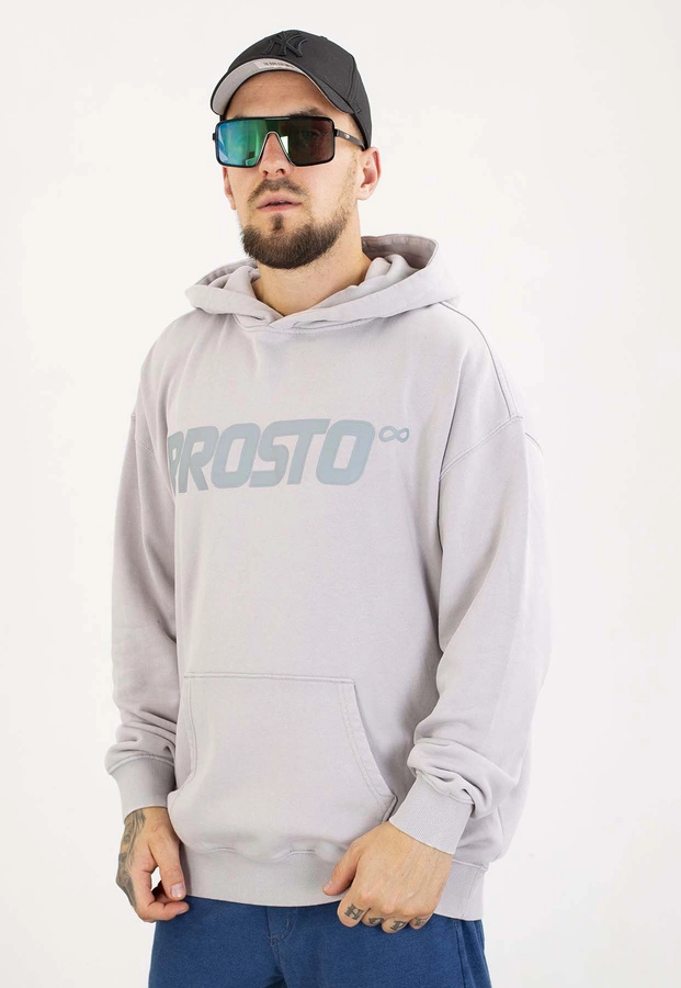 Bluza Prosto Z kapturem Big Log sprana szara