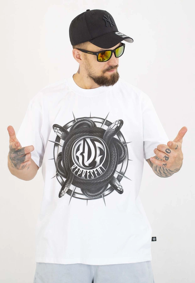 T-shirt Brain Dead Familia Snakes biały