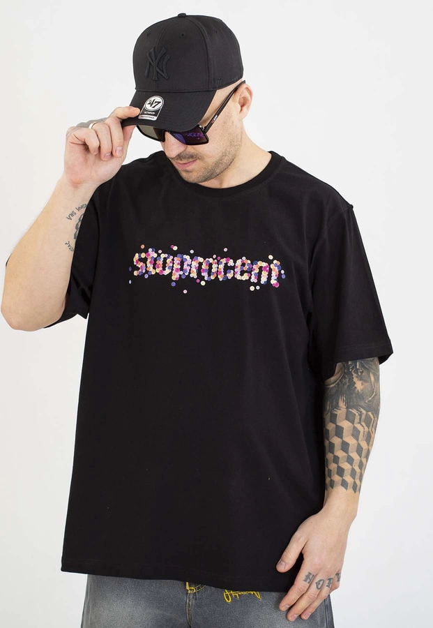 T-shirt Stoprocent Buttons czarny