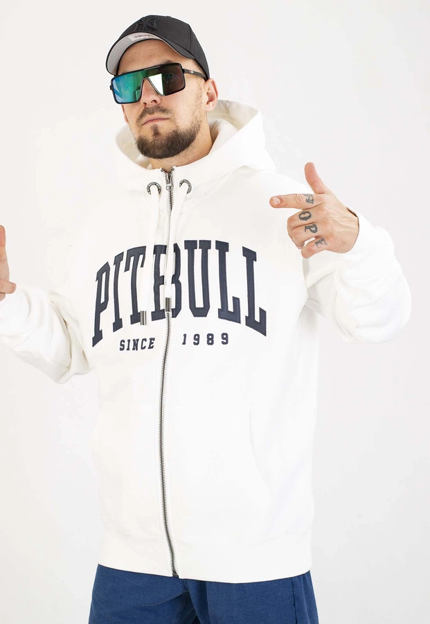 Bluza Pit Bull Z Kapturem ZIP Norton off white