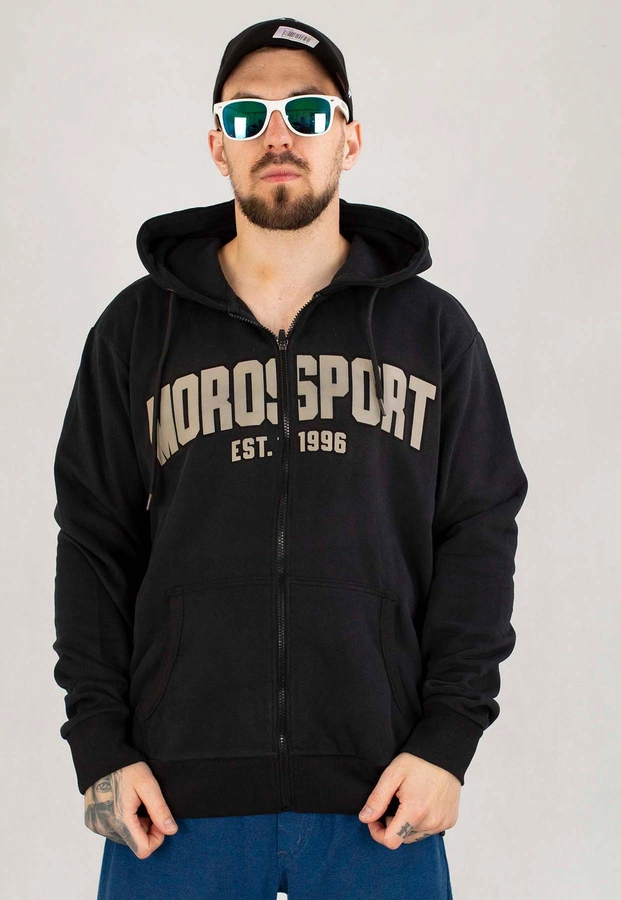 Bluza Moro Sport Z Kapturem Zip Big College czarna