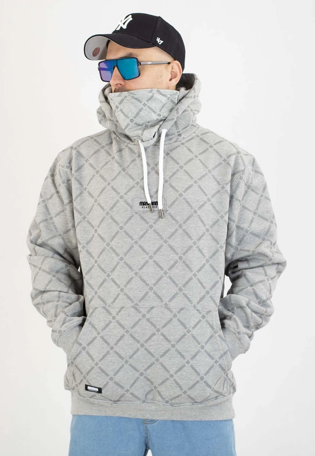 Bluza Mass Z Kapturem Monogram szara
