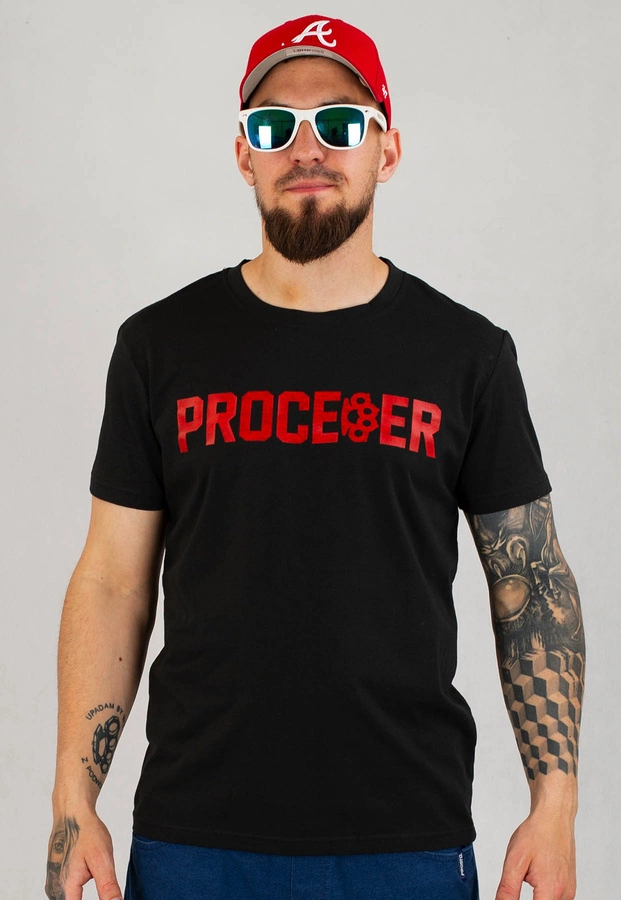T-shirt Chada Kastet czarno czerwony