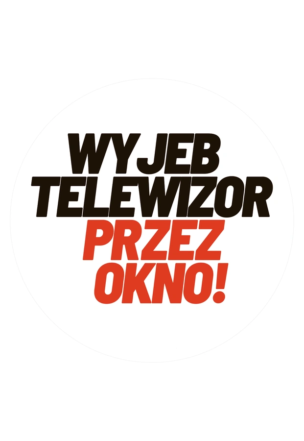 Wlepa Stoprocent Stopro TV biała