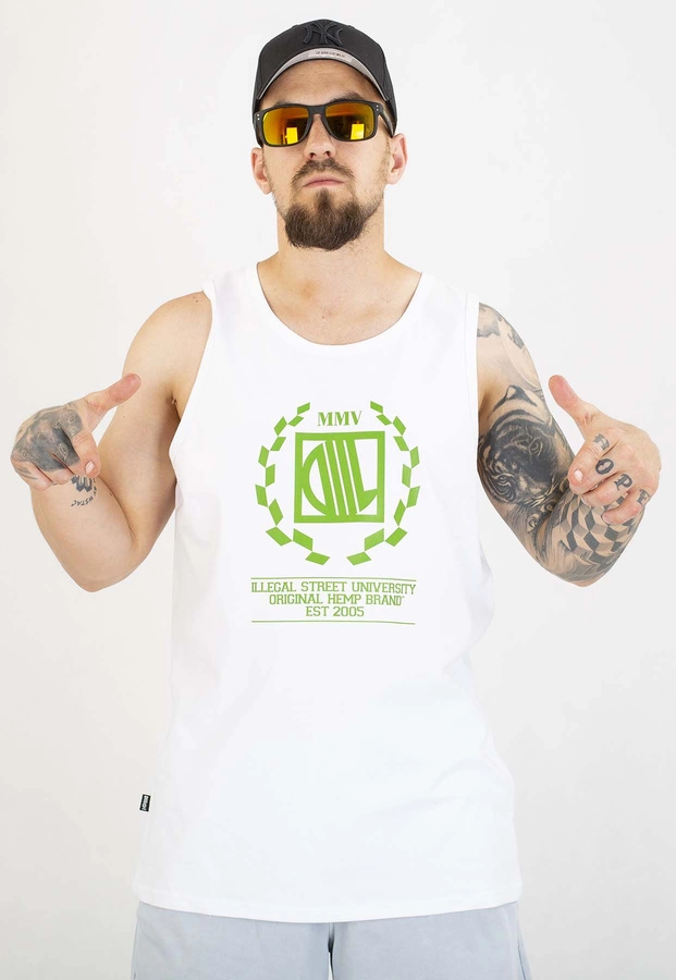 Tank Diil Laur biało zielony