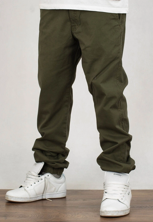 Spodnie Prosto Chino Jogger Evening zielone