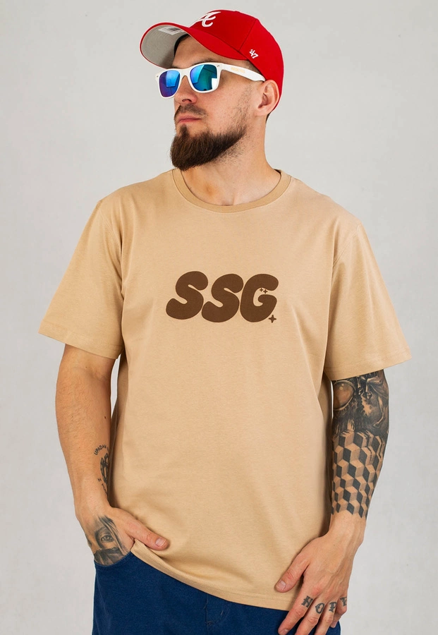 T-Shirt SSG Puff beżowy