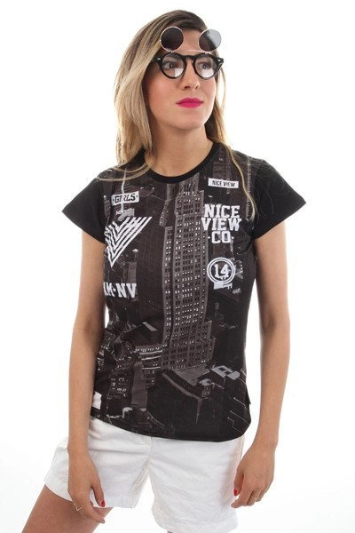 T-shirt Nice View Brand City czarny