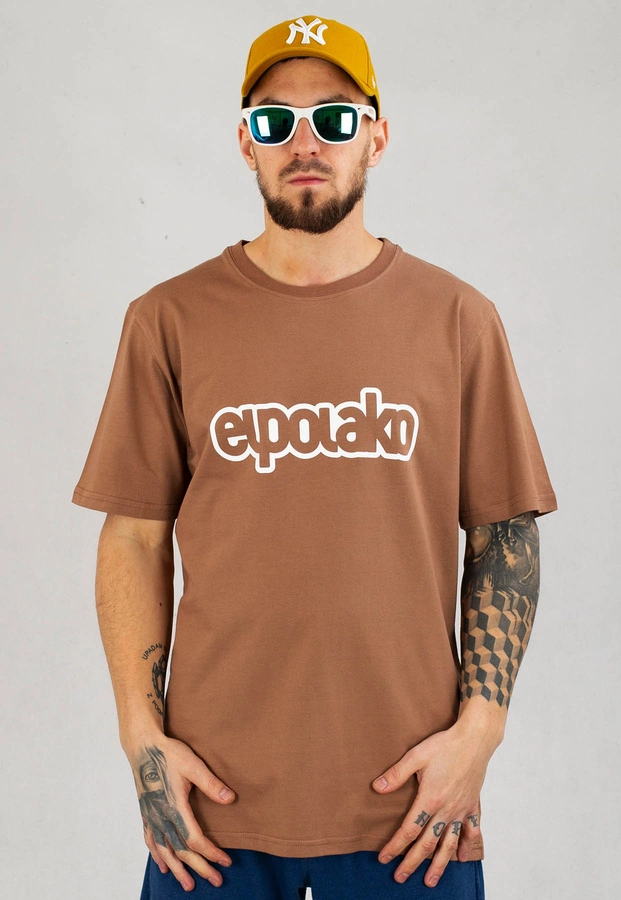 T-shirt El Polako Elpo HD brązowy