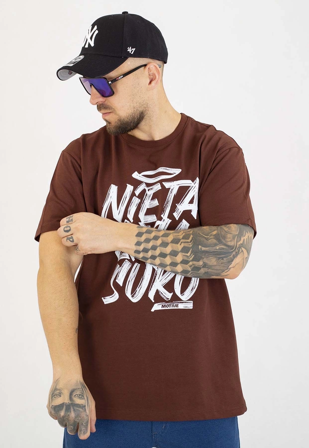 T-shirt Motive NTL Sharp brązowy