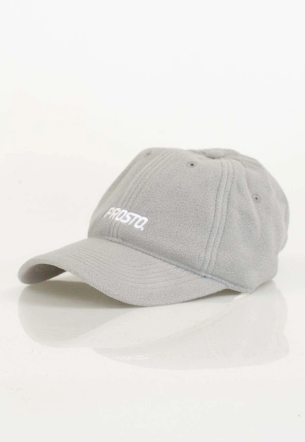 Czapka 6 Panel Prosto Fleece szara
