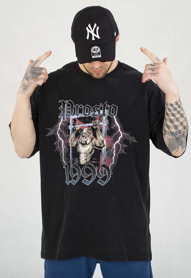 T-shirt Prosto Baggy Urbgym Washed czarny