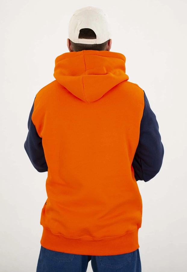 Bluza Diil Z Kapturem Small Double pomarańczowo granatowa